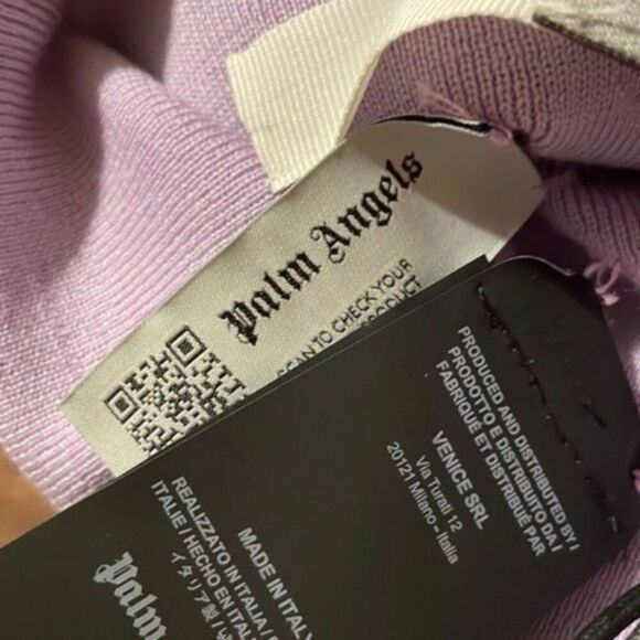 Palm Angels x Missoni embroidered Wool Beanie Lilac - Picture 6 of 10